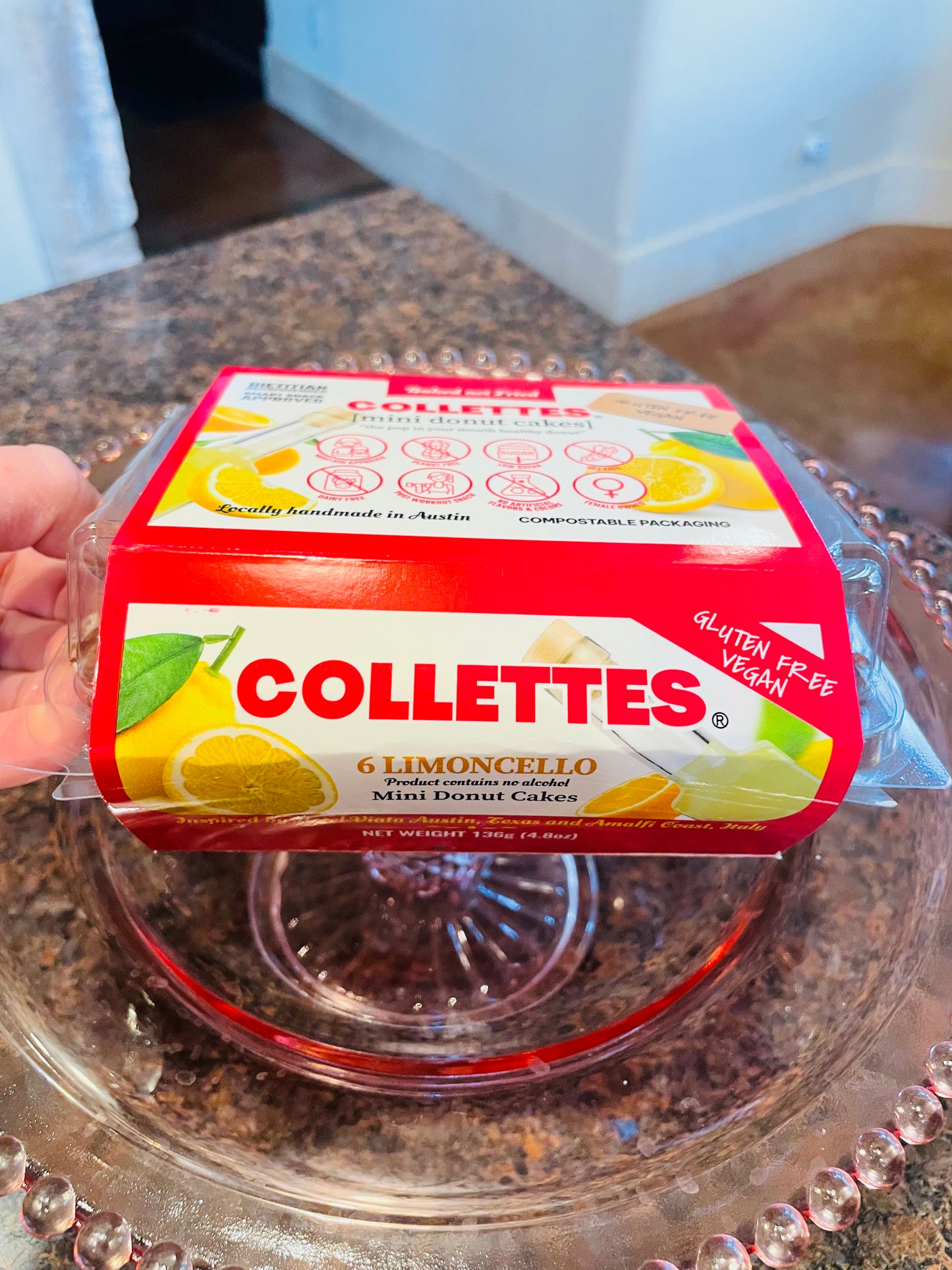 Limoncello collettes mini donut cakes gluten free, vegan (Available year round)