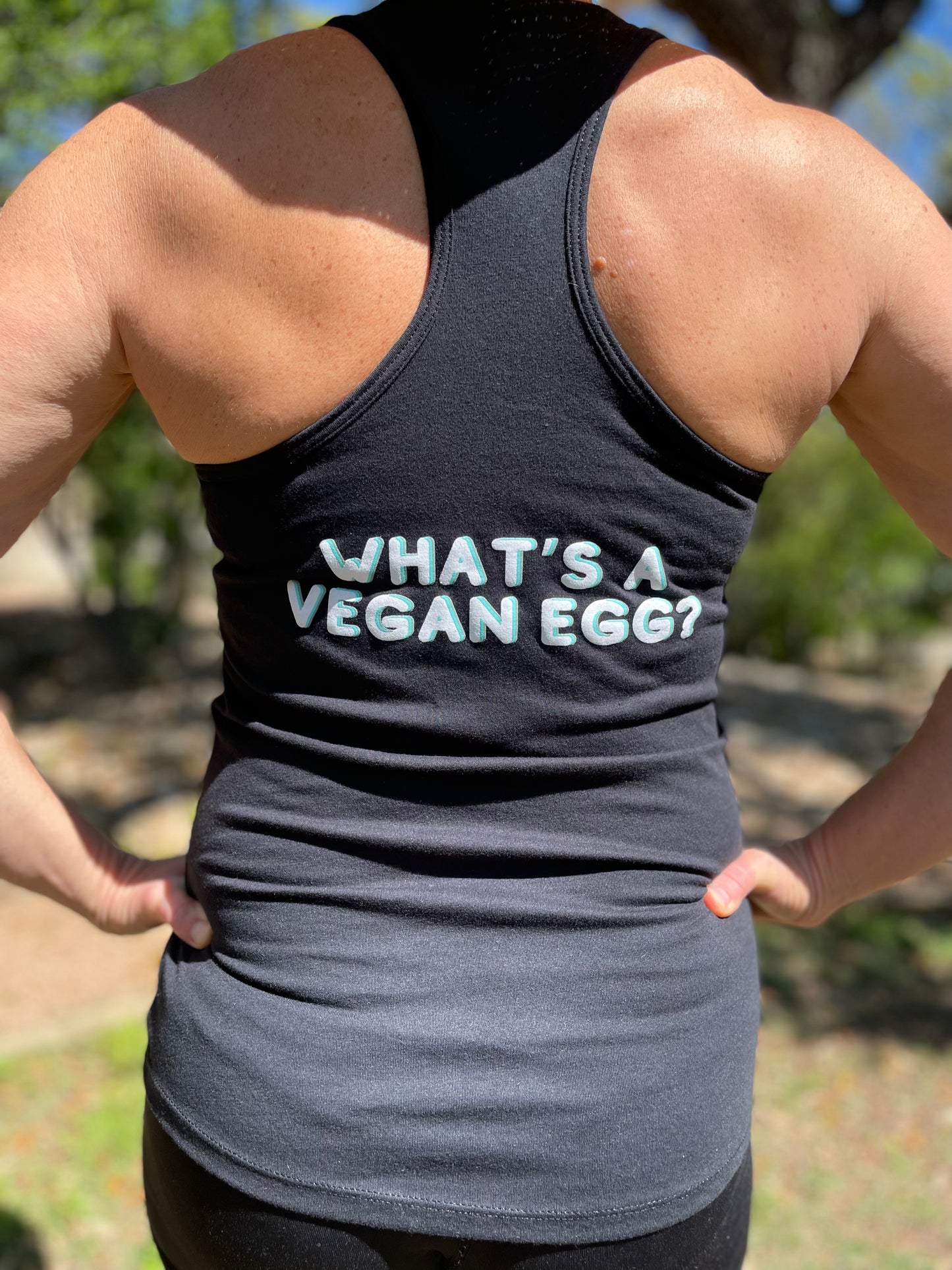 Women's Whats a Vegan Egg? Tank Top (Preorder available, ready May 2024)