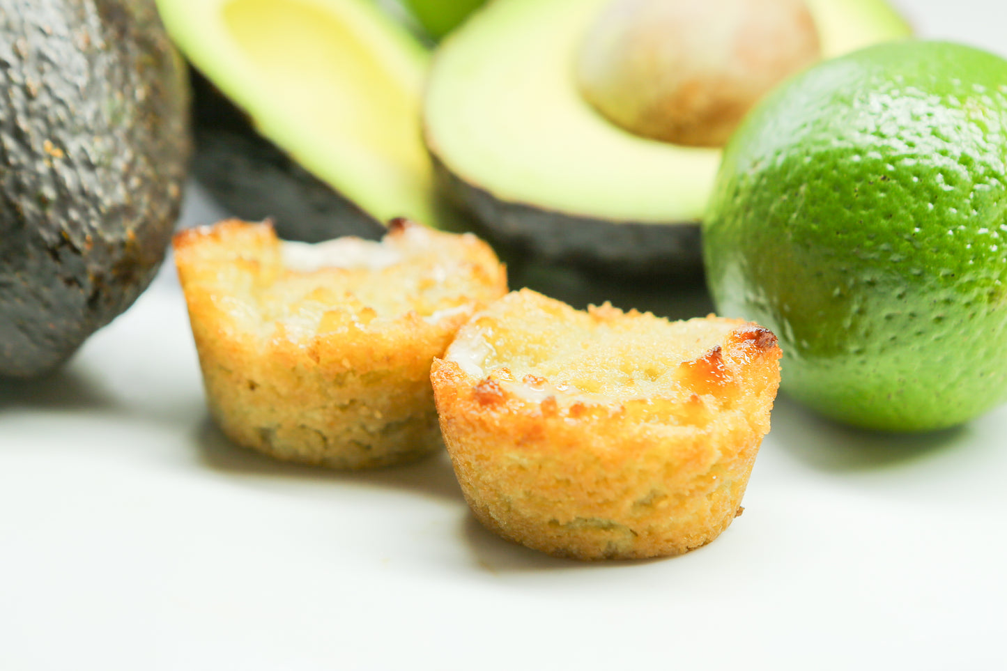 Avocado with lime glaze collettes mini donut cakes gluten free, vegan (March-August only)