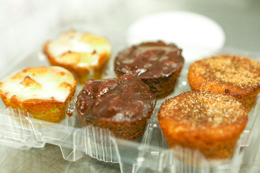 Party box or Bulk box of 24 collettes mini donut cakes gluten free, vegan